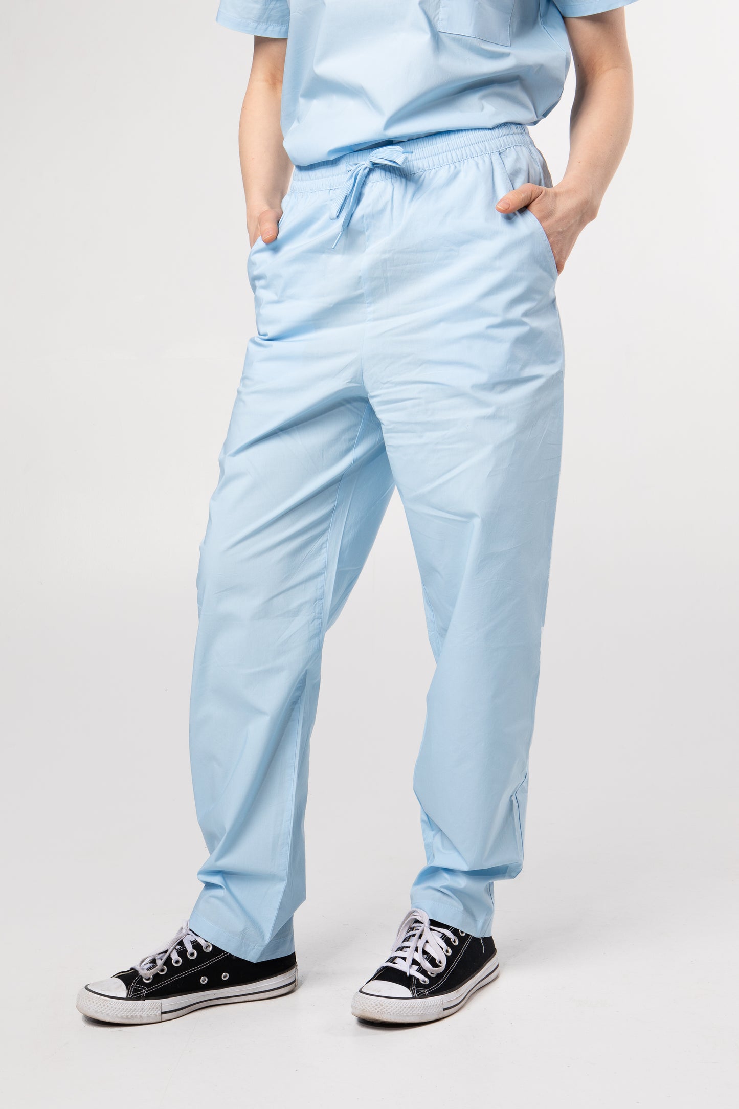 100% Organic Cotton Scrub Pants Ceil Blue