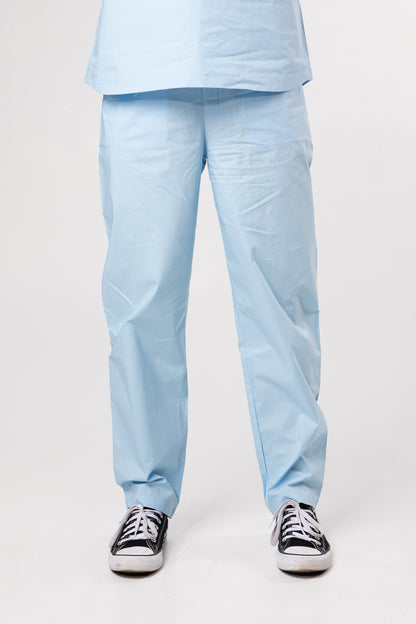 100% Organic Cotton Scrub Pants Ceil Blue