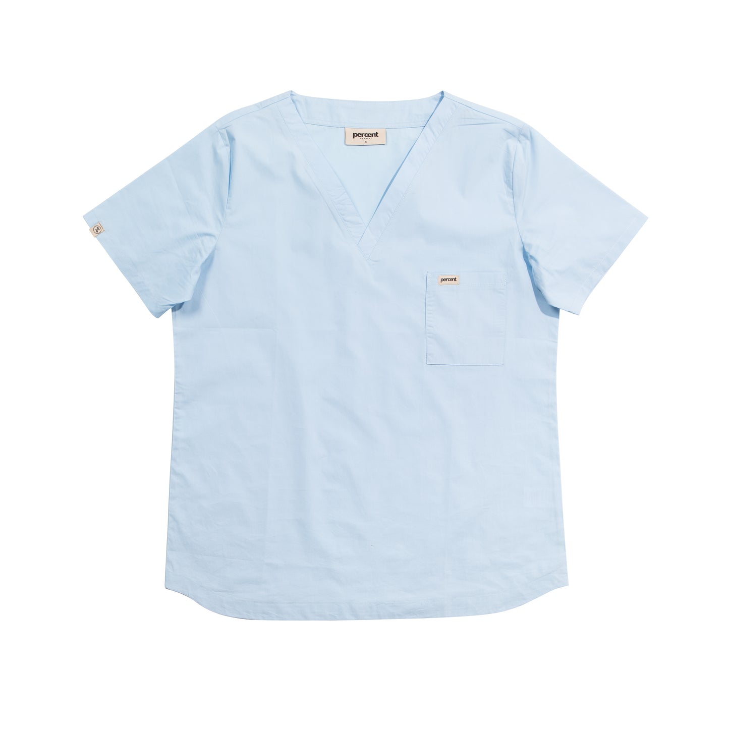 100% Organic Cotton Scrub Top Ceil Blue