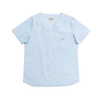 100% Organic Cotton Scrub Top Ceil Blue