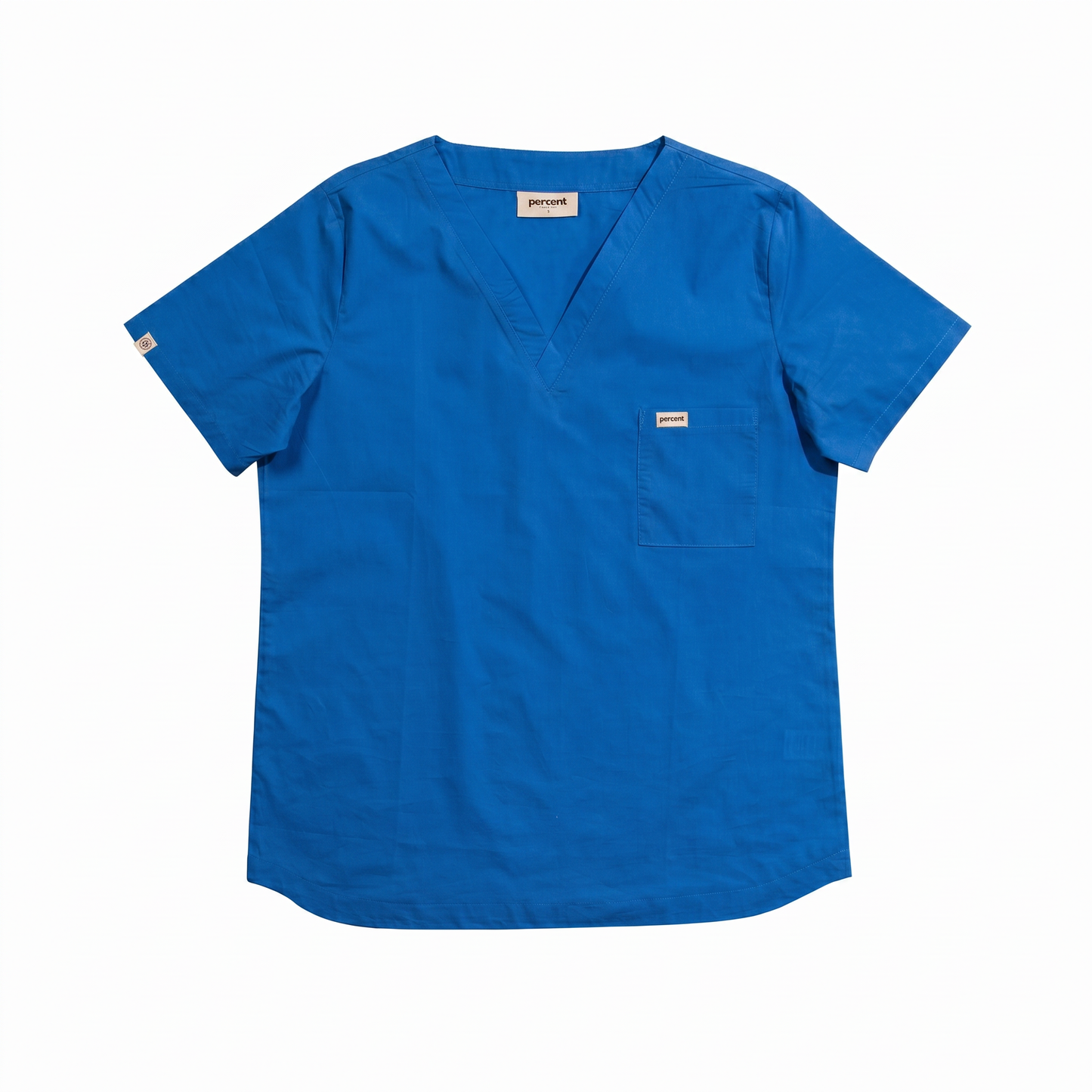 100% Organic Cotton Scrub Top Royal Blue
