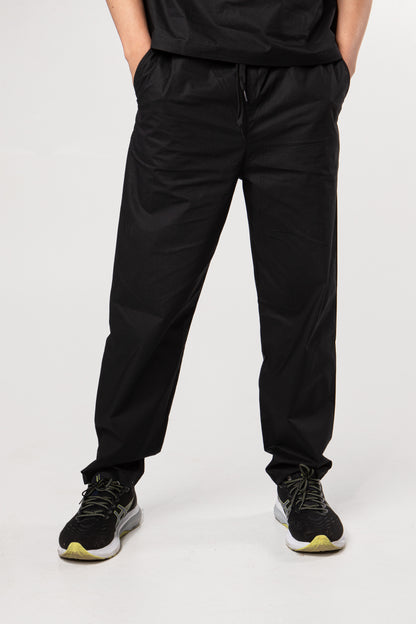 100% Organic Cotton Scrub Pants Black
